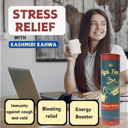 Ultimate Kashmiri Combo - Organic & Natural Apple Honey + Best Kashmiri Kahwa Chai